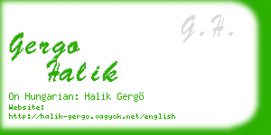 gergo halik business card